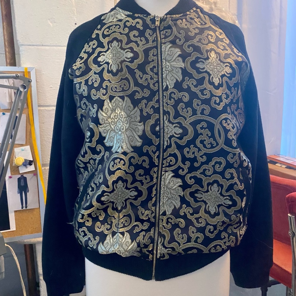 Elegant Black and Gold Women's Jacket